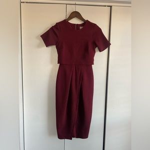 ASOS Sz 2 Maroon Dress